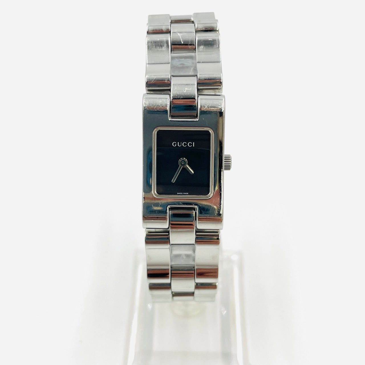GUCCI WATCH Silver 2305L Quotes QZ Black Unisex