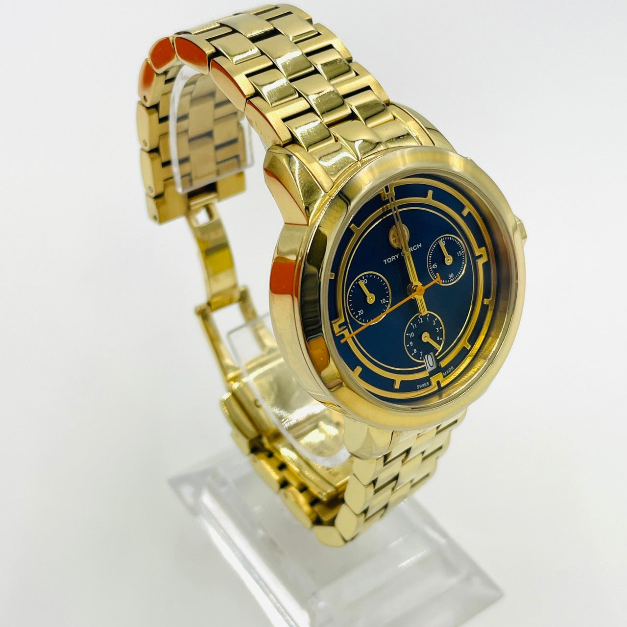 TORYBURCH Women Chronograph Date QZ Gold Blue