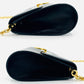 Salvatore Ferragamo Gancini Black Chain Leather Shoulder Bag
