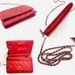 CHANEL MATRASSE Red Lamb Skin Chain Shoulder Bag