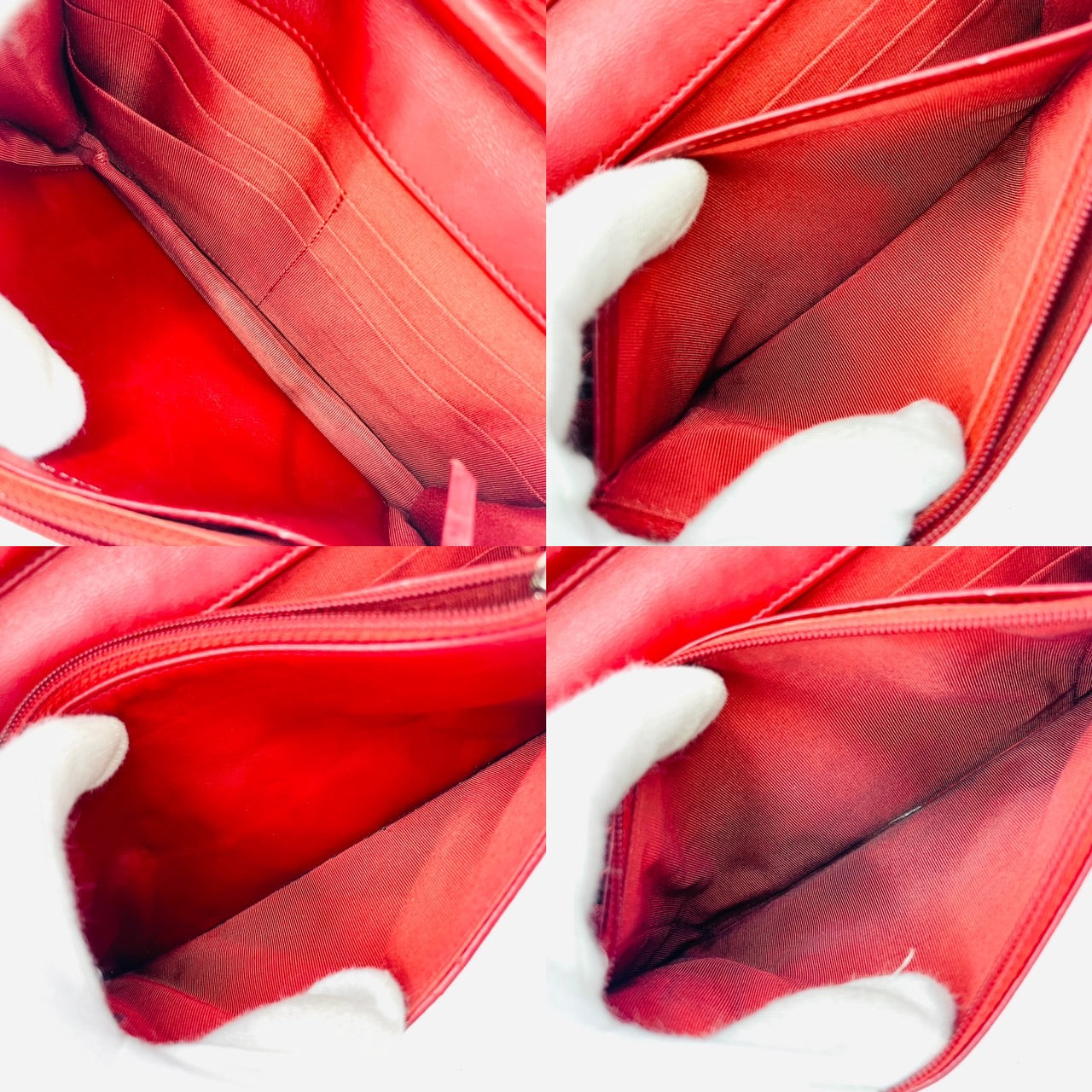 CHANEL MATRASSE Red Lamb Skin Chain Shoulder Bag