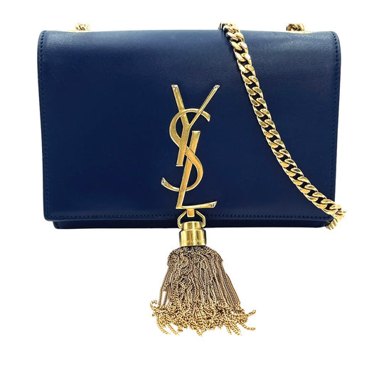SAINT LAURENT Kate Chain Shoulder Bag Blue