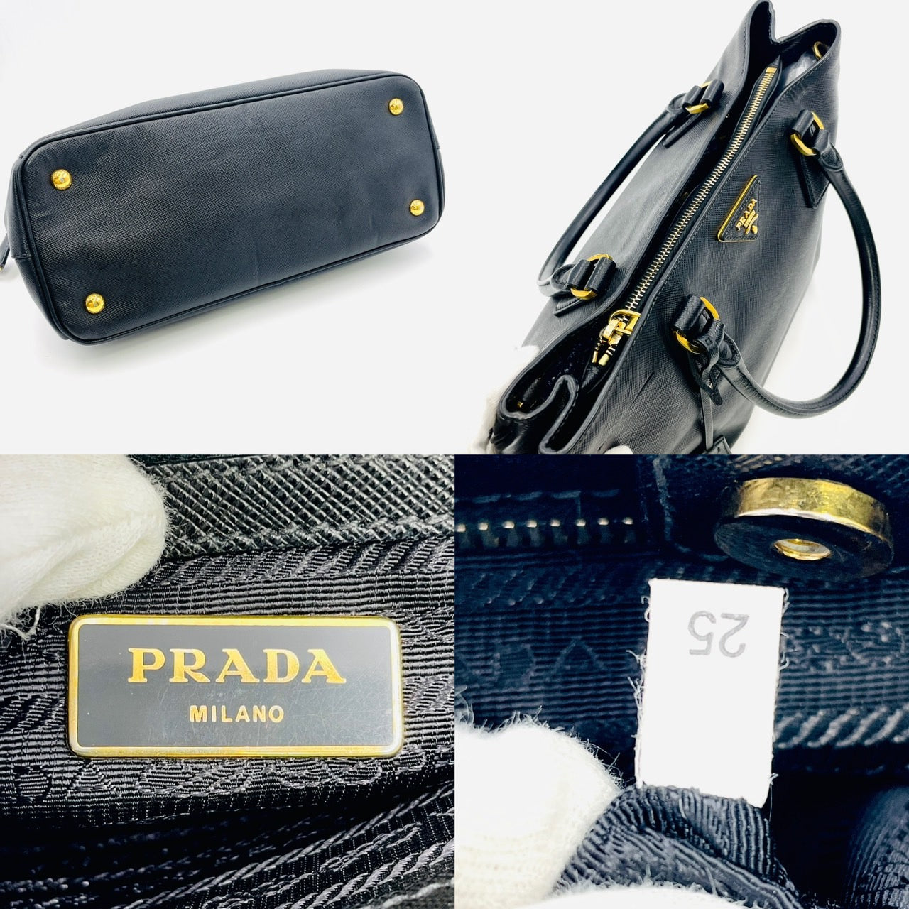 PRADA Black SAFFIANO LUX Shoulder Bag