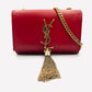 SAINT LAURENT Kate Chain Shoulder Bag Red