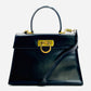 Salvatore Ferragamo 2Way Gancini Black Chain Leather Hand Bag