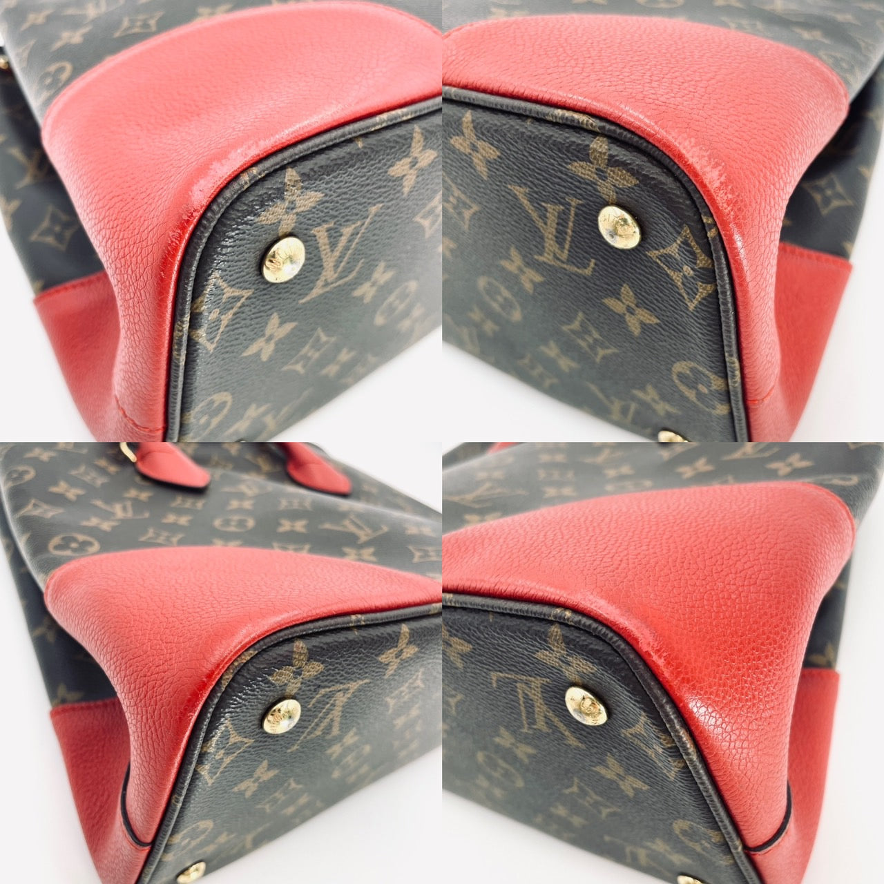 LOUIS VUITTON Monogram Flandrin Shoulder Bag Red