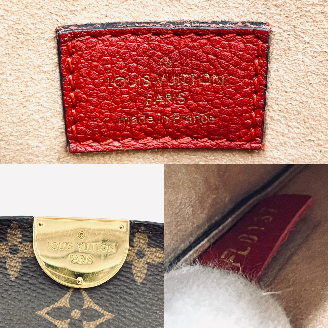 LOUIS VUITTON Monogram Flandrin Shoulder Bag Red