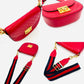 GUCCI Shoulder Bag Leather Red