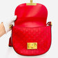 GUCCI Shoulder Bag Leather Red