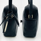 YVES SAINT LAURENT Fringe Shoulder Leather Black Logo Bag