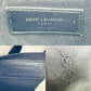 YVES SAINT LAURENT Fringe Shoulder Leather Black Logo Bag