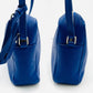 YVES SAINT LAURENT Fringe Shoulder Leather Blue Logo Bag