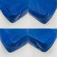 YVES SAINT LAURENT Fringe Shoulder Leather Blue Logo Bag