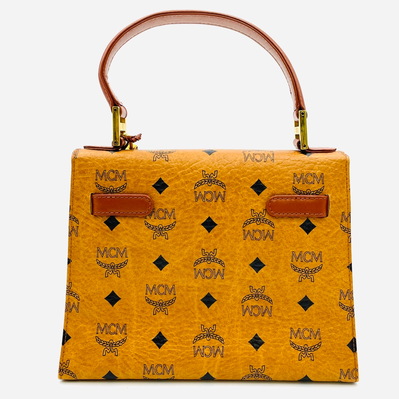 MCM Brown Vitocess Hand Bag