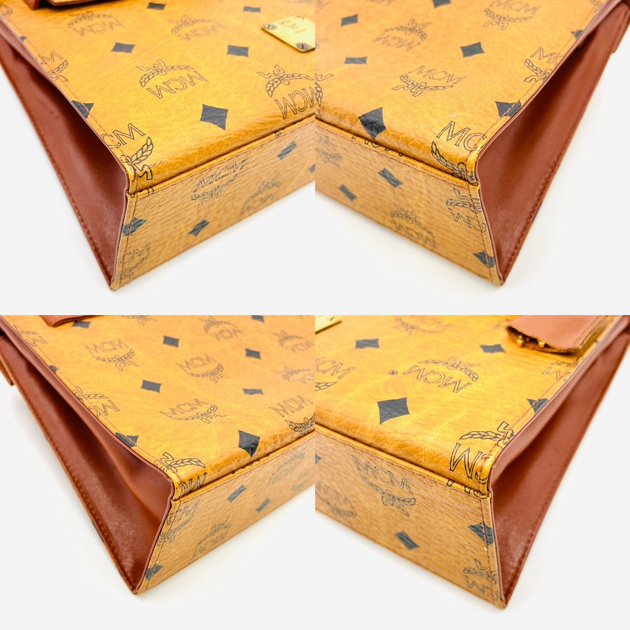 MCM Brown Vitocess Hand Bag