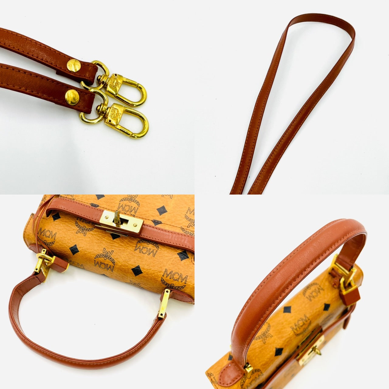 MCM Brown Vitocess Hand Bag