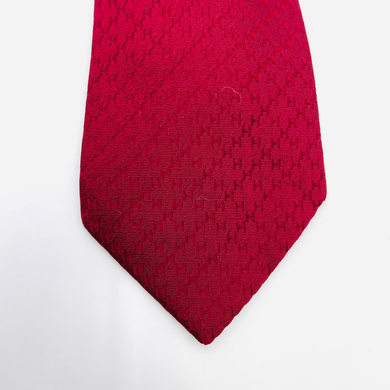 HERMES Tie Red 100% silk