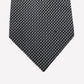 HERMES Tie Gray Black 100% silk