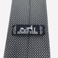 HERMES Tie Gray Black 100% silk