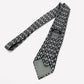 HERMES Tie Gray Black 100% silk