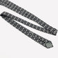HERMES Tie Gray Black 100% silk