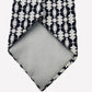 HERMES Tie Gray Black 100% silk