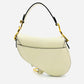Christian Dior Leather Saddle White Hand Bag