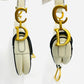 Christian Dior Leather Saddle White Hand Bag
