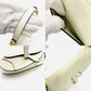 Christian Dior Leather Saddle White Hand Bag