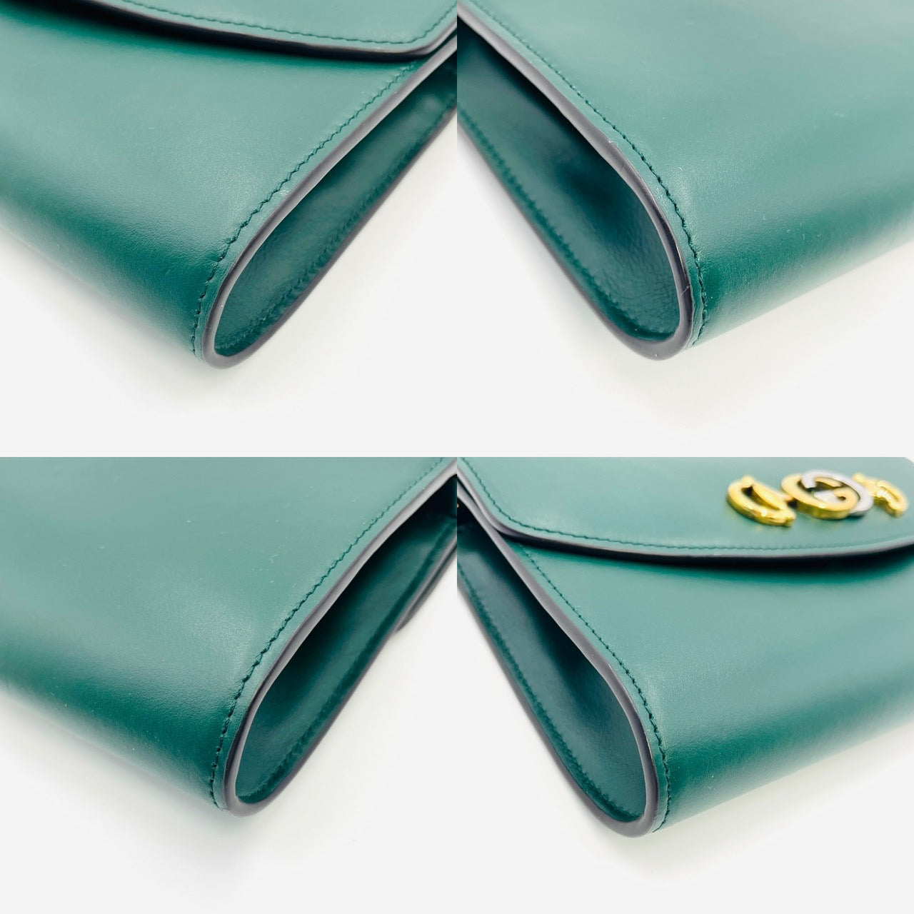 GUCCI Zumi Leather Chain  2way bag Green