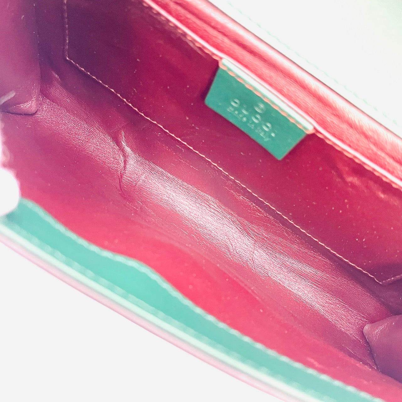 GUCCI Zumi Leather Chain  2way bag Green