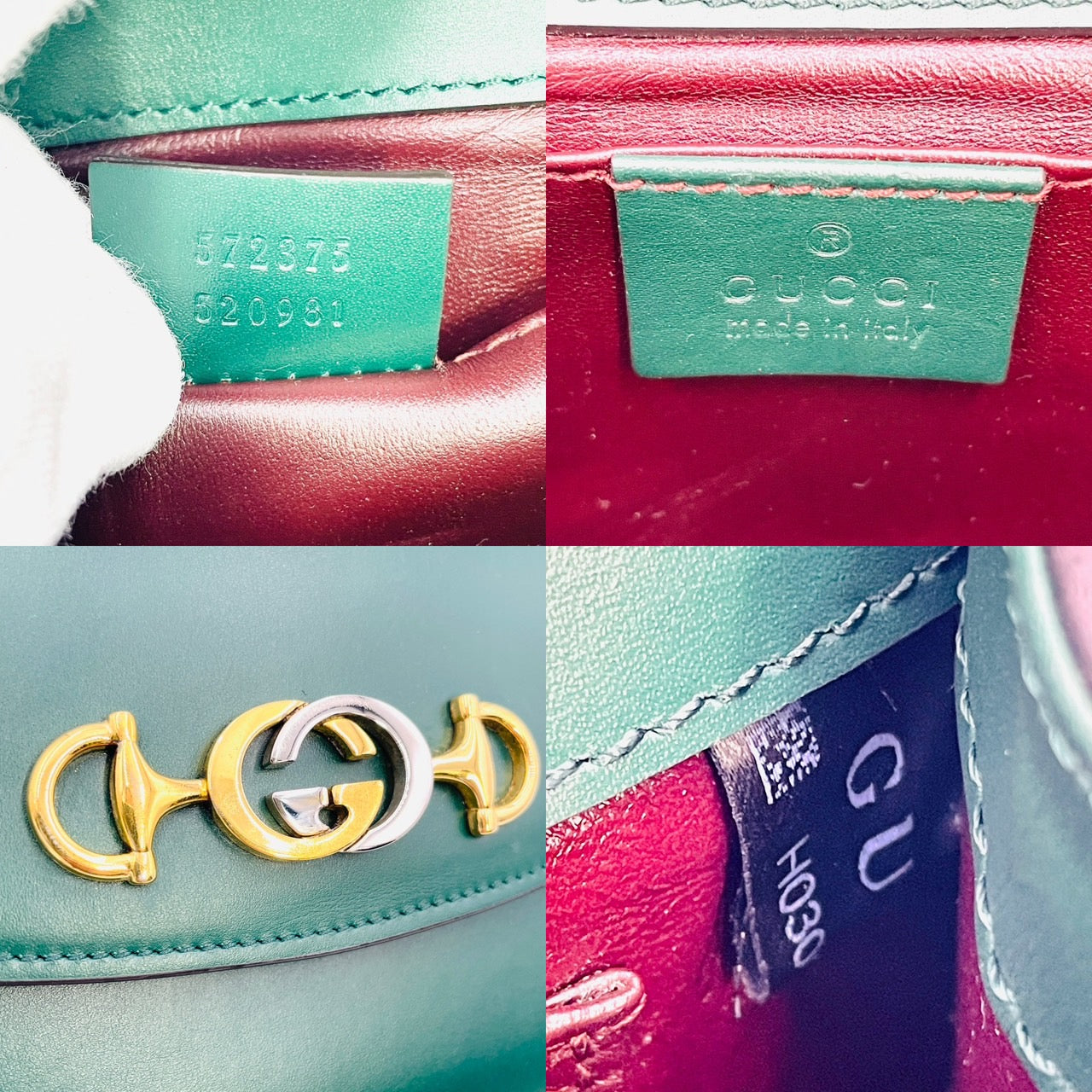 GUCCI Zumi Leather Chain  2way bag Green