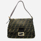 FENDI Zucca Pattern Mamma Bucket Shoulder Bag Canvas Brown Logo