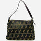 FENDI Zucca Pattern Mamma Bucket Shoulder Bag Canvas Brown Logo