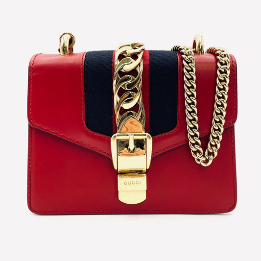 GUCCI Sylvie Mini Chain Shoulder Bag
