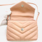 YVES SAINT LAURENT LOULOU Leather Shoulder Pink