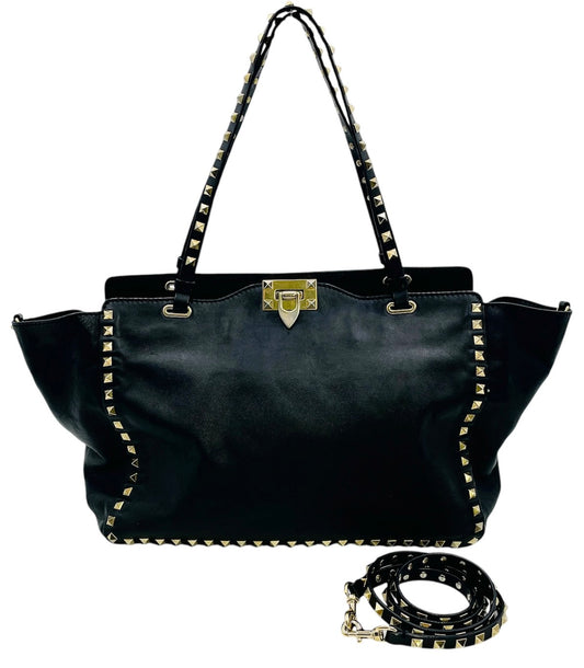 VALENTINO Hand bag Leather Black 2way