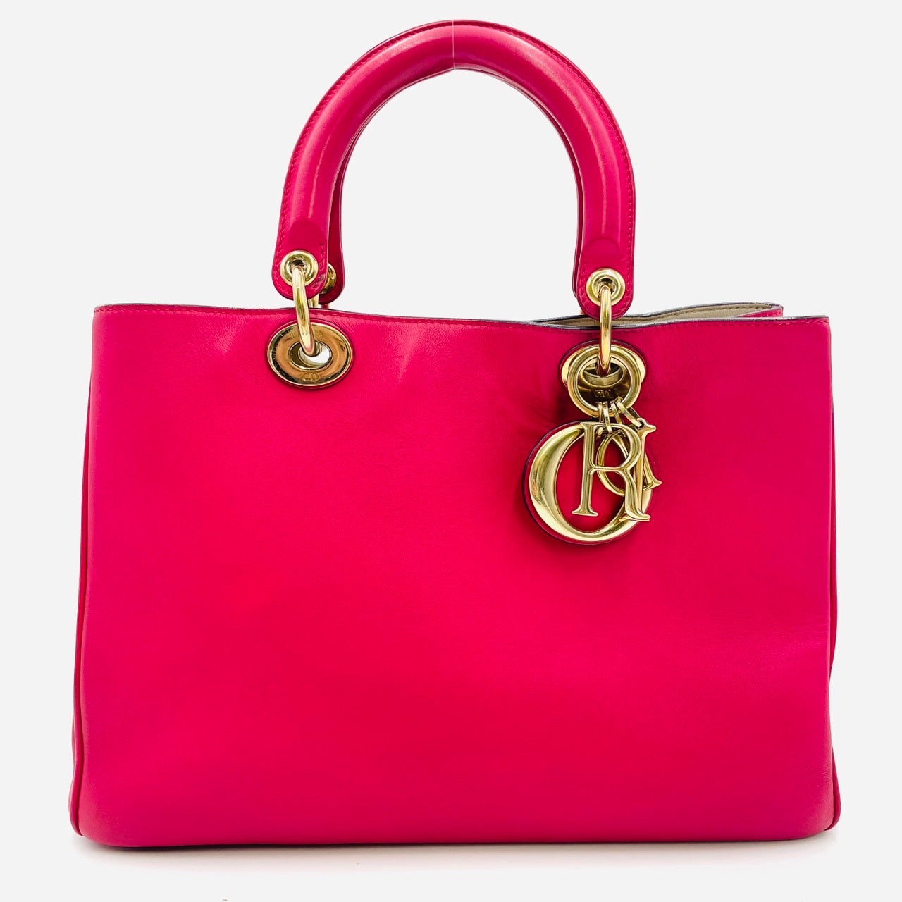 DIOR Diorissimo Leather Pink Handbag