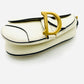 Dior Leather Logo Saddle White Hand Bag