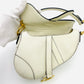 Dior Leather Logo Saddle White Hand Bag