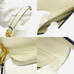 Dior Leather Logo Saddle White Hand Bag