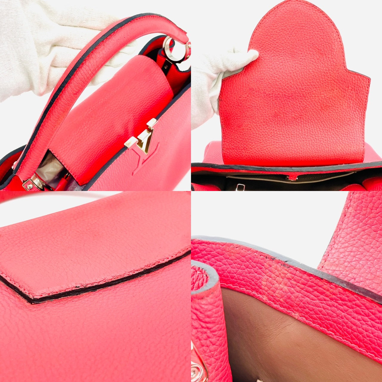 LOUIS VUITTON Capucine MM Handbag Pink
