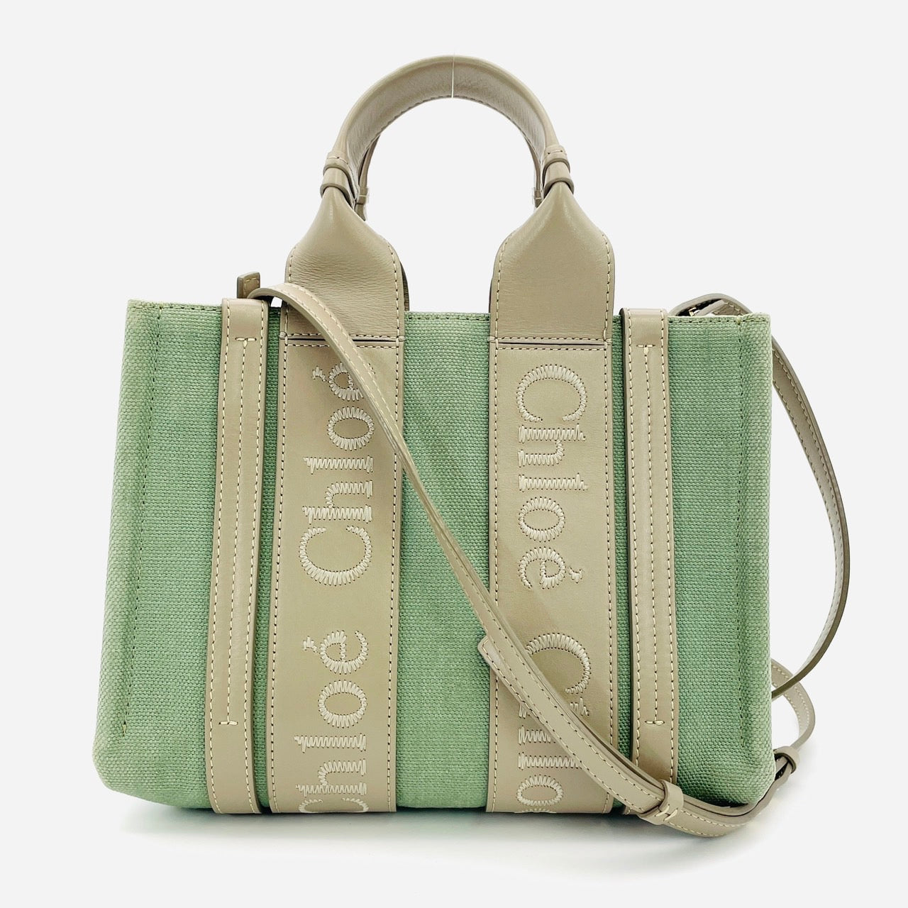 CHLOE Woody Handbag 2Way Green