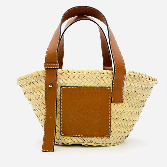 LOEWE Basket Small Basket Bag Brown
