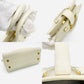 YVES SAINT LAURENT White Baby Cabas 2 Way Bag