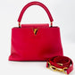LOUIS VUITTON Capucine PM Handbag Red