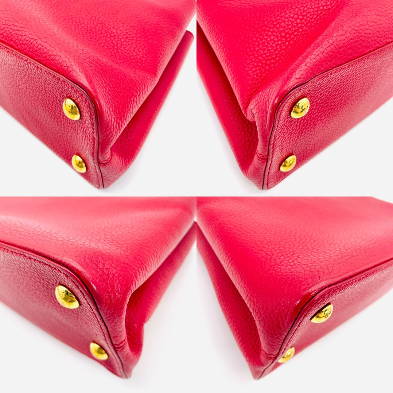 LOUIS VUITTON Capucine PM Handbag Red