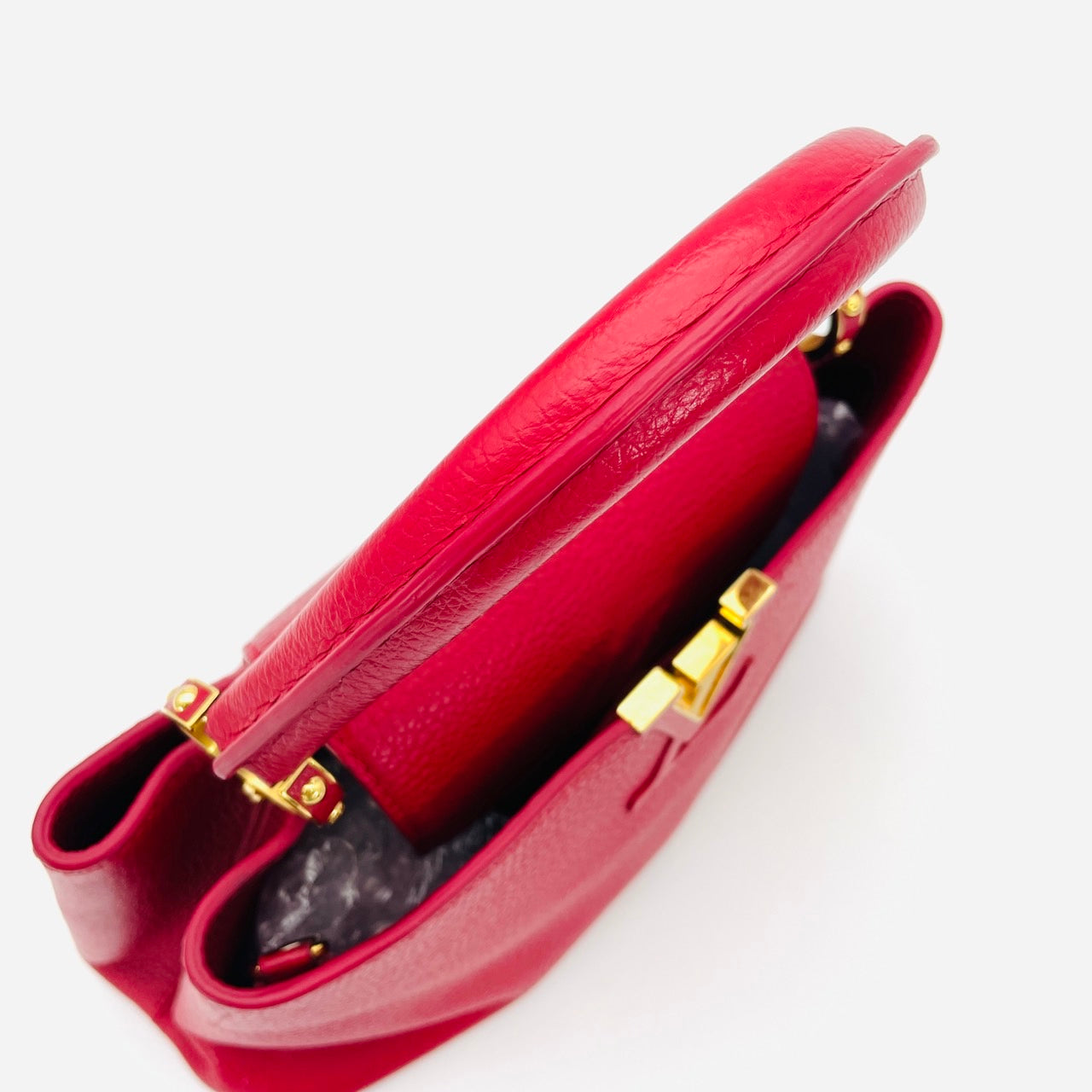 LOUIS VUITTON Capucine PM Handbag Red