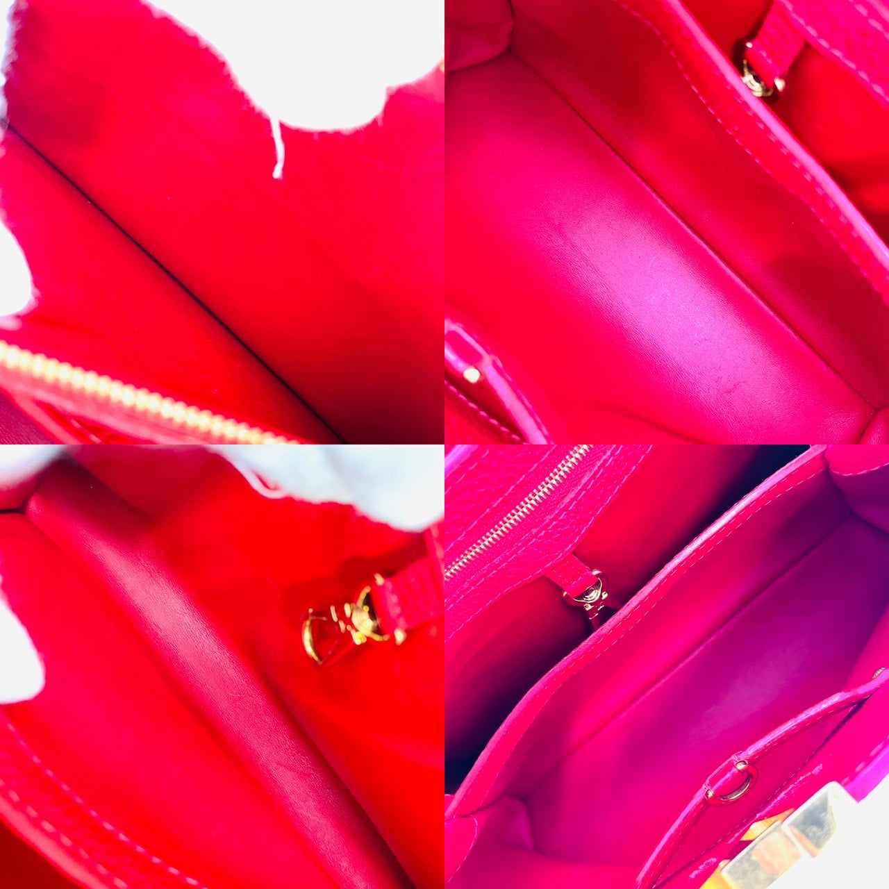 LOUIS VUITTON Capucine PM Handbag Red