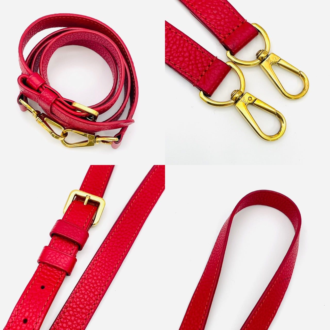 LOUIS VUITTON Capucine PM Handbag Red